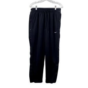 Nike Womens Small Black Tearaway Snap Button Track Pants Warm Up Joggers
